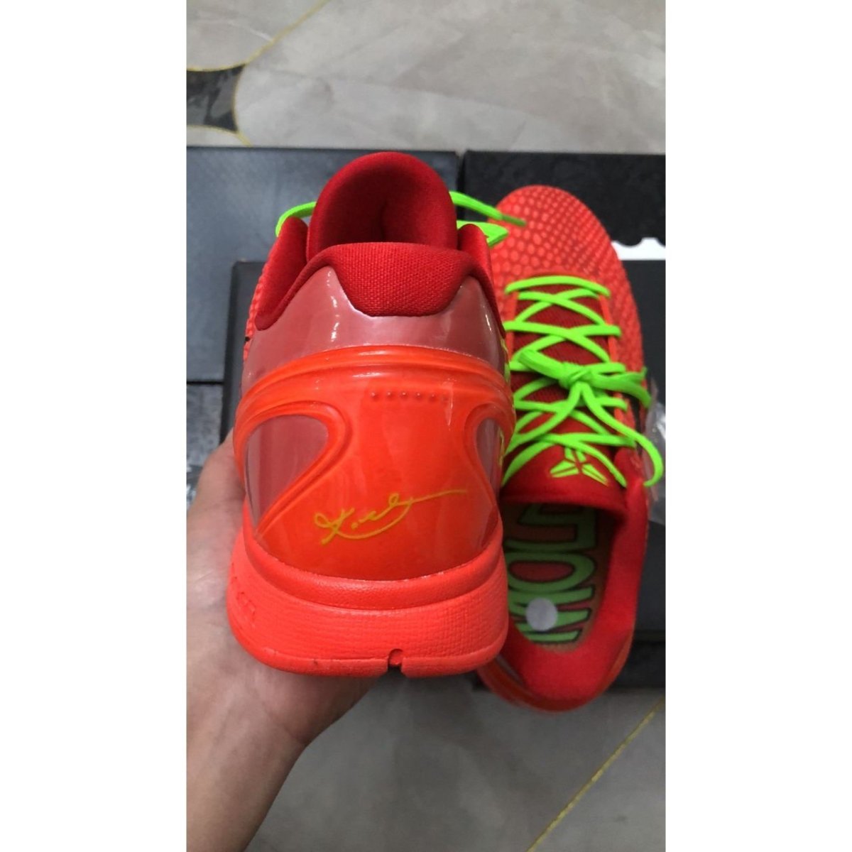 NIKE Kobe 6 Protro - Reverse Grinch Sneakers - Black Unisex Streetwear Limited Edition