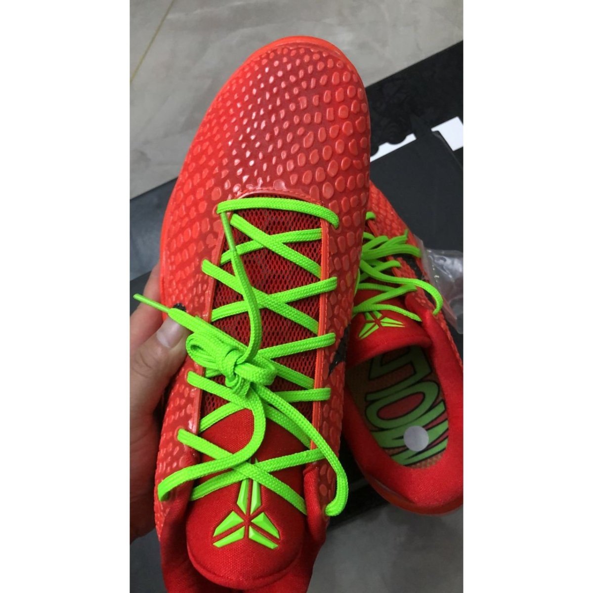 NIKE Kobe 6 Protro - Reverse Grinch Sneakers - Black Unisex Streetwear Limited Edition