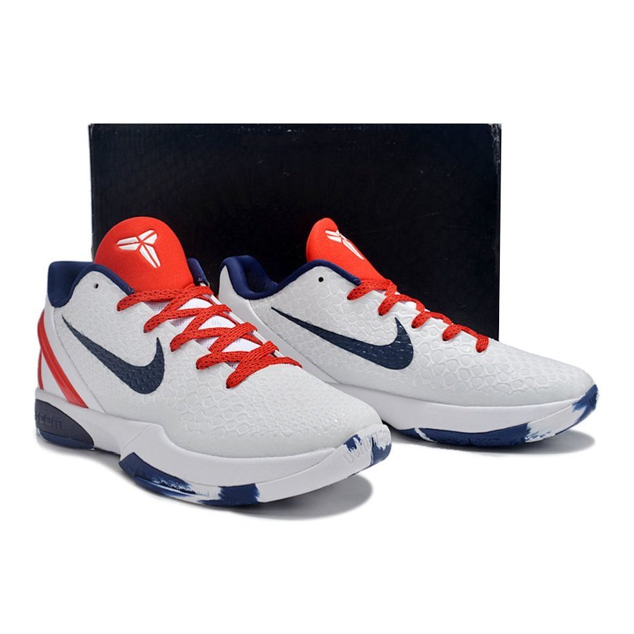 NIKE Kobe 6 Protro - Team Usa Pe Sneakers - White Unisex Streetwear Limited Edition