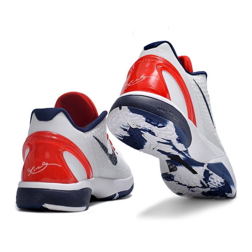NIKE Kobe 6 Protro - Team Usa Pe Sneakers - White Unisex Streetwear Limited Edition