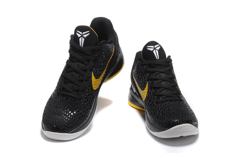 NIKE Kobe 6 - Del Sol Sneakers - Black Unisex Streetwear Limited Edition - Introducing the Nike Kobe 6 x Black Del Sol sneakers, a true fusion of style