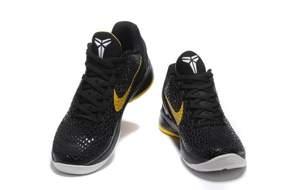 NIKE Kobe 6 - Del Sol Sneakers - Black Unisex Streetwear Limited Edition - Introducing the Nike Kobe 6 x Black Del Sol sneakers, a true fusion of style