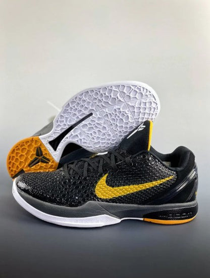 NIKE Kobe 6 - Del Sol Sneakers - Black Unisex Streetwear Limited Edition - Introducing the Nike Kobe 6 x Black Del Sol sneakers, a true fusion of style