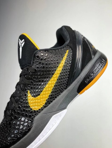 NIKE Kobe 6 - Del Sol Sneakers - Black Unisex Streetwear Limited Edition - Introducing the Nike Kobe 6 x Black Del Sol sneakers, a true fusion of style