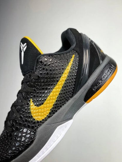 NIKE Kobe 6 - Del Sol Sneakers - Black Unisex Streetwear Limited Edition - Introducing the Nike Kobe 6 x Black Del Sol sneakers, a true fusion of style