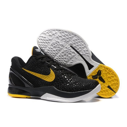NIKE Kobe 6 - Del Sol Sneakers - Black Unisex Streetwear Limited Edition - Introducing the Nike Kobe 6 x Black Del Sol sneakers, a true fusion of style