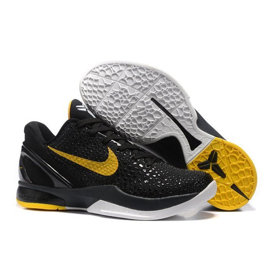NIKE Kobe 6 - Del Sol Sneakers - Black Unisex Streetwear Limited Edition - Introducing the Nike Kobe 6 x Black Del Sol sneakers, a true fusion of style