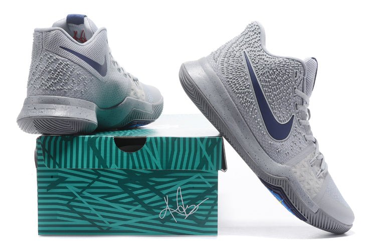 NIKE Kyrie 3 - Cool Sneakers - Grey Unisex Streetwear Limited Edition