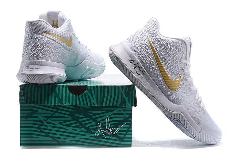 NIKE Kyrie 3 - Finals Gold Sneakers - Black Unisex Streetwear Limited Edition