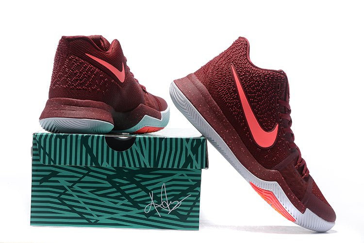 NIKE Kyrie 3 - Team Sneakers - Red Unisex Streetwear Limited Edition