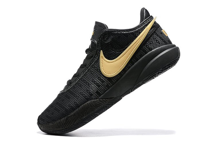 NIKE Lebron 20 - Gold Sneakers - Black Unisex Streetwear Limited Edition