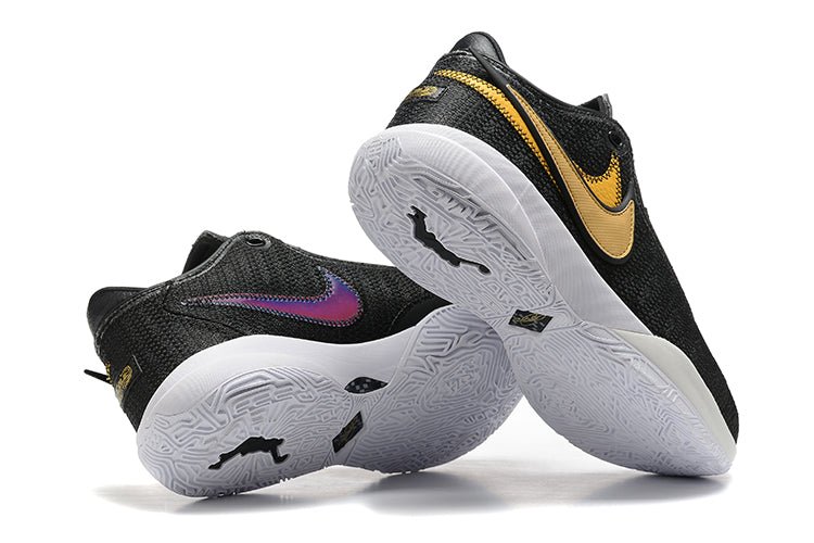 NIKE Lebron 20 - Metallic Gold Sneakers - Black Unisex Streetwear Limited Edition - Elevate Your Game with Timeless Elegance: Nike LeBron 20 x Black Metallic Gold Introducing the