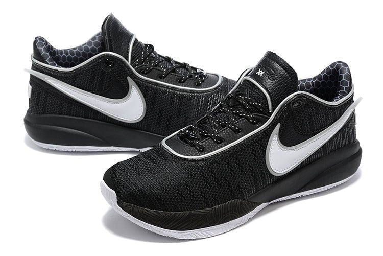 NIKE Lebron 20 - White Sneakers - Black Unisex Streetwear Limited Edition