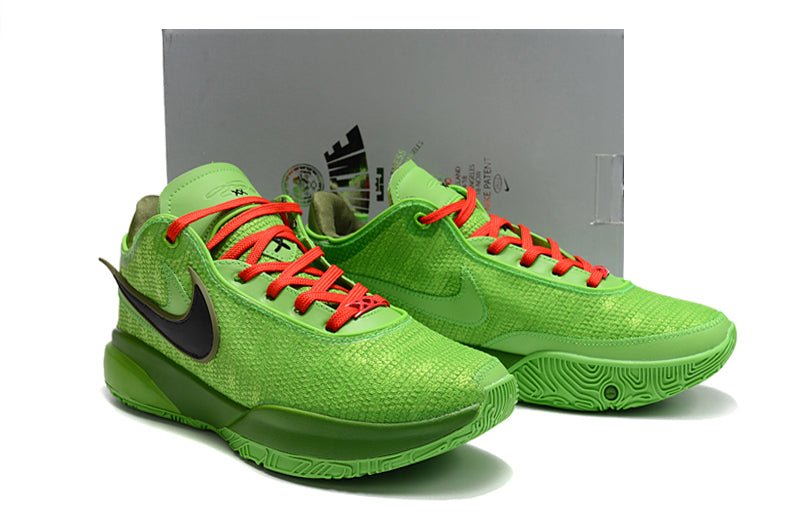 NIKE Lebron 20 - Grinch - Red Unisex Streetwear Limited Edition