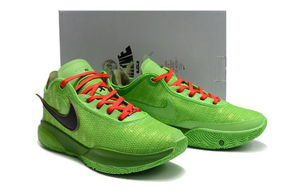 NIKE Lebron 20 - Grinch - Red Unisex Streetwear Limited Edition