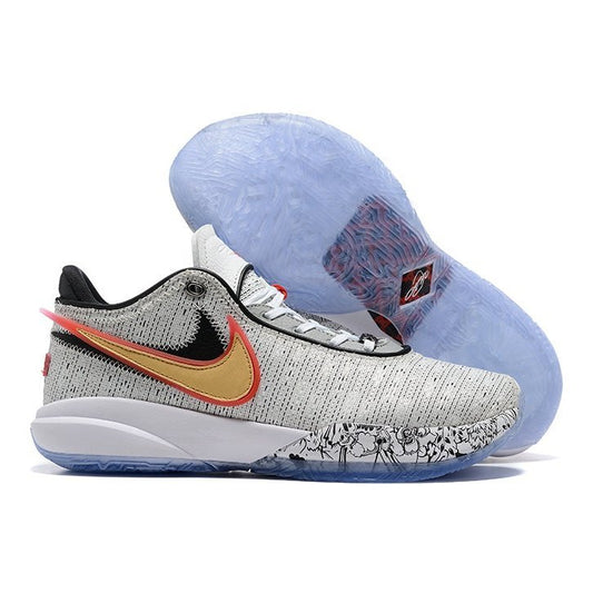 NIKE Lebron 20 - The Debut Sneakers - Red Unisex Streetwear Limited Edition