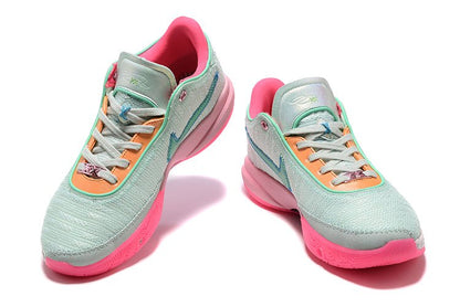 NIKE Lebron 20 - Time Machine Sneakers - Red Unisex Streetwear Limited Edition