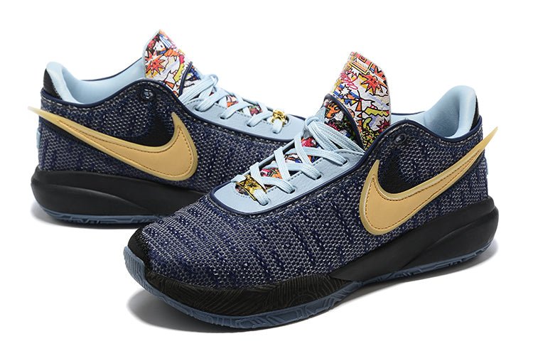 NIKE Lebron 20 - Wavy Sneakers - Navy Unisex Streetwear Limited Edition