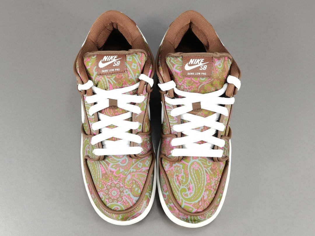 NIKE Sb Dunk - Paisley - Brown Unisex Streetwear Limited Edition