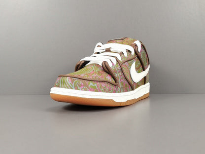 NIKE Sb Dunk - Paisley - Brown Unisex Streetwear Limited Edition