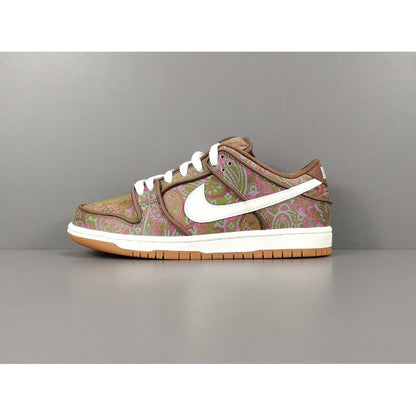 NIKE Sb Dunk - Paisley - Brown Unisex Streetwear Limited Edition