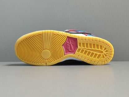 NIKE Sb Dunk - Parra Abstract Art Sneakers - Red Unisex Streetwear Limited Edition