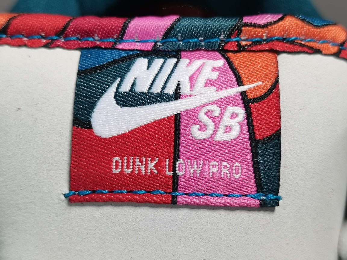 NIKE Sb Dunk - Parra Abstract Art Sneakers - Red Unisex Streetwear Limited Edition