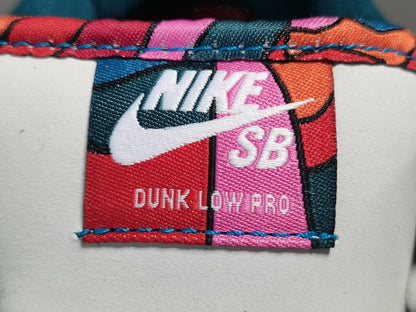 NIKE Sb Dunk - Parra Abstract Art Sneakers - Red Unisex Streetwear Limited Edition