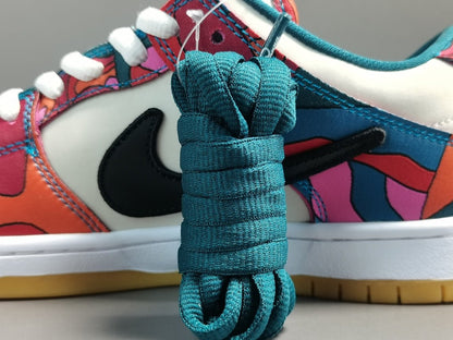 NIKE Sb Dunk - Parra Abstract Art Sneakers - Red Unisex Streetwear Limited Edition