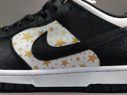 NIKE Sb Dunk - Supreme Stars Sneakers - Black Unisex Streetwear Limited Edition