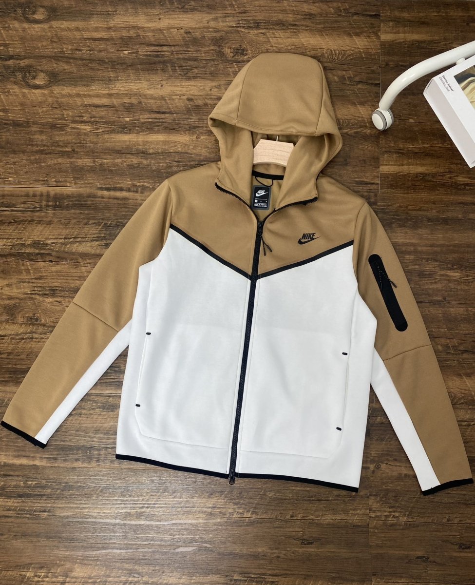NIKE Tech Fleece Hoodie - Sandalwood - Light Bone - - Black Unisex Streetwear Limited Edition