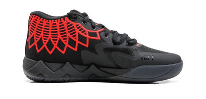 PUMA Lamelo Ball Mb.01 - Red Blast - Black Unisex Streetwear Limited Edition - Introducing the PUMA LaMelo Ball MB.01 x Black Red Blast, a cutting-edge basketball sneaker that