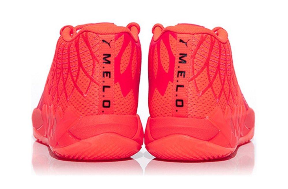 PUMA Lamelo Ball Mb.01 - Not From Here Blast - Red Unisex Streetwear Limited Edition - Introducing the PUMA LaMelo Ball MB.01 x Not From Here Red Blast, a basketball sneaker