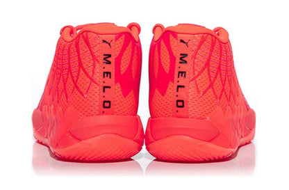 PUMA Lamelo Ball Mb.01 - Not From Here Blast - Red Unisex Streetwear Limited Edition - Introducing the PUMA LaMelo Ball MB.01 x Not From Here Red Blast, a basketball sneaker