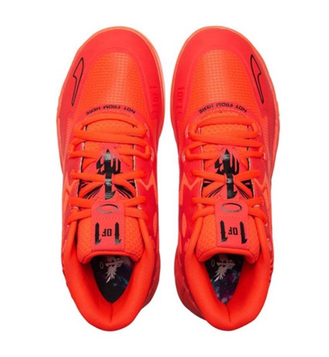 PUMA Lamelo Ball Mb.01 - Not From Here Blast - Red Unisex Streetwear Limited Edition - Introducing the PUMA LaMelo Ball MB.01 x Not From Here Red Blast, a basketball sneaker