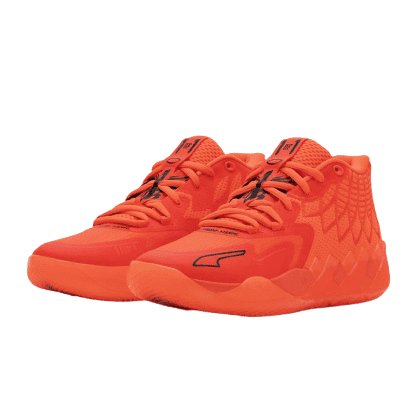 PUMA Lamelo Ball Mb.01 - Not From Here Blast - Red Unisex Streetwear Limited Edition - Introducing the PUMA LaMelo Ball MB.01 x Not From Here Red Blast, a basketball sneaker