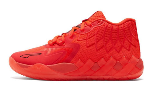 PUMA Lamelo Ball Mb.01 - Not From Here Blast - Red Unisex Streetwear Limited Edition - Introducing the PUMA LaMelo Ball MB.01 x Not From Here Red Blast, a basketball sneaker