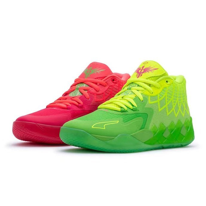 PUMA Lamelo Ball Mb.01 - Rick And Morty - Red Unisex Streetwear Limited Edition