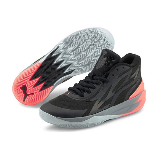 PUMA Lamelo Ball Mb.02 - Coral - Red Unisex Streetwear Limited Edition - Introducing the PUMA LaMelo Ball MB.02 x Coral, a basketball sneaker that combines sleek style